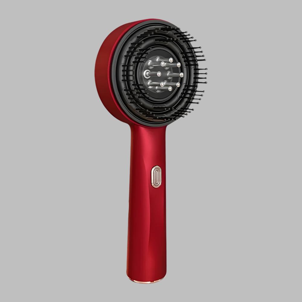 Electric scalp massager with red light therapy for hair care, promoting relaxation, and scalp health while enhancing hair growth